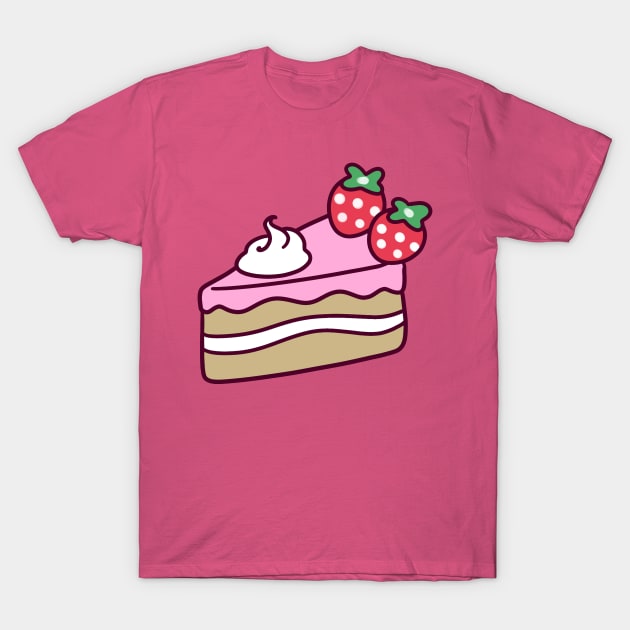 Strawberry Cake Slice T-Shirt by saradaboru